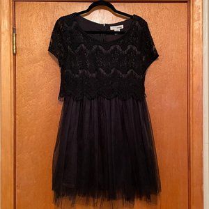 San Souci LBD Black Mini Dress XL (12-14) NWOT